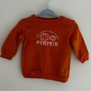 Baby Pumpkin Graphic Long-Sleeve Sweater Top - Orange size 6 months